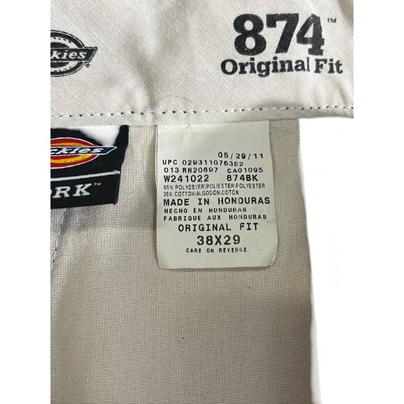 Dickies 874 Original Fit Work Pants Mens 38x29 Black Cotton Blend Dressy Neutral - Picture 6 of 9